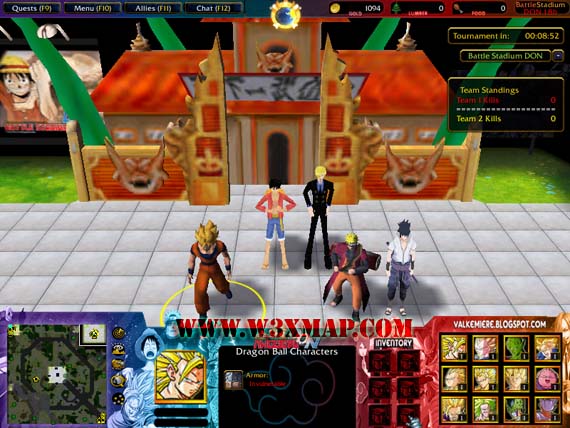 warcraft 3 map fight of character